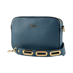 Сумка крос-боді жіноча шкіряна Enzo Nori EN1008-121 блакитна