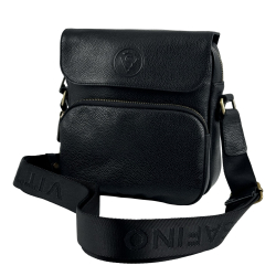 Сумка чоловіча шкіряна - месенджер Vittorio Safino VS 068 чорна