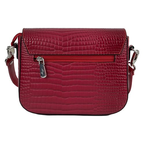 Сумка кросс-боди женская кожаная Karya 5068 фуксия кроко