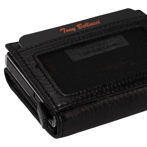 Візитниця-картхолдер шкіряна Tony Bellucci 580-1 чорна