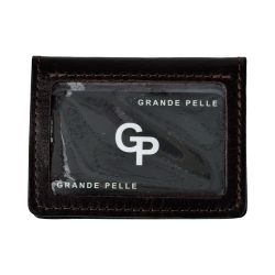 Обложка для документов кожаная Grande Pelle 221620 темно-коричневая (айди карта, права)