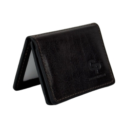 Обложка для документов кожаная Grande Pelle 221620 темно-коричневая (айди карта, права)