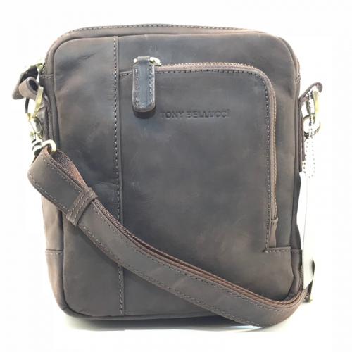 Сумка мужская кожаная Tony Bellucci T5154-04 коричневая