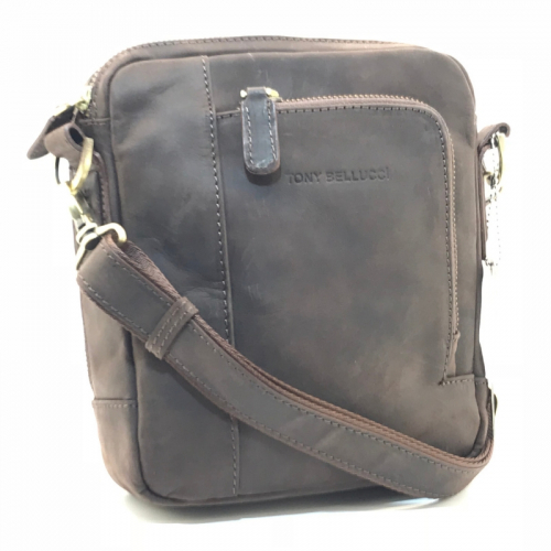 Сумка мужская кожаная Tony Bellucci T5154-04 коричневая