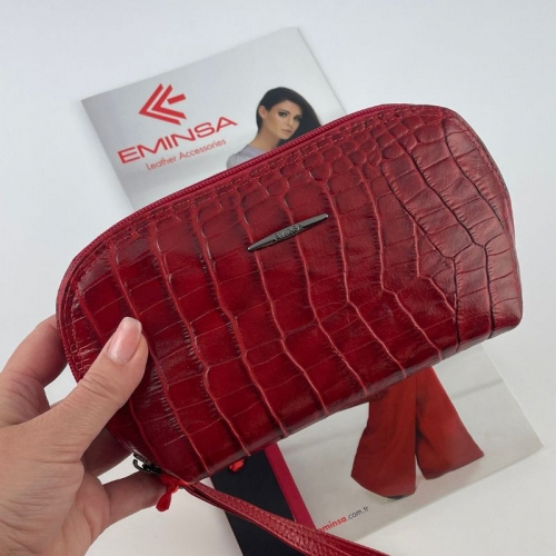 Косметичка жіноча шкіряна Eminsa 2071 4-5 червона