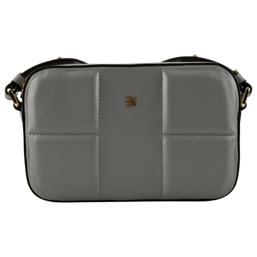 Сумка кросс-боди женская кожаная Enzo Nori EN1051-S3 серая