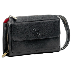 Клатч-барсетка чоловіча шкіряна Vittorio Safino VS 116 чорна Корсика