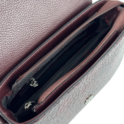 Сумка крос-боді жіноча шкіряна лакована Karya 5068 винна 