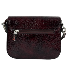 Сумка крос-боді жіноча шкіряна лакована Karya 5068 винна 