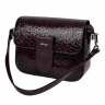 Сумка кросс-боди женская кожаная лакированная Karya 5068 винная 