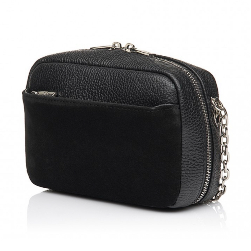 Сумка женская кожаная с замшевой вставкой Vito Torelli 1094 6003/1000 черная