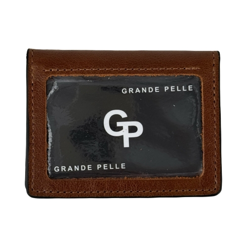 Обложка для документов кожаная Grande Pelle 221623 коричневая (айди карта, права)