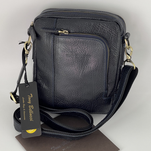 Сумка чоловіча шкіряна Tony Bellucci T5154-894 темно-синя