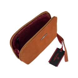 Косметичка жіноча замшева Eminsa 2071 помаранчева