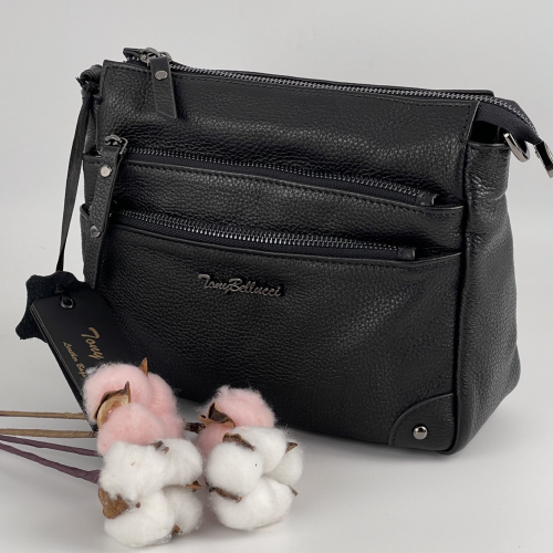 Сумка жіноча шкіряна Tony Bellucci 0455-281 чорна