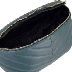 Сумка крос-боді жіноча шкіряна Genuine Leather 1035 смарагдова