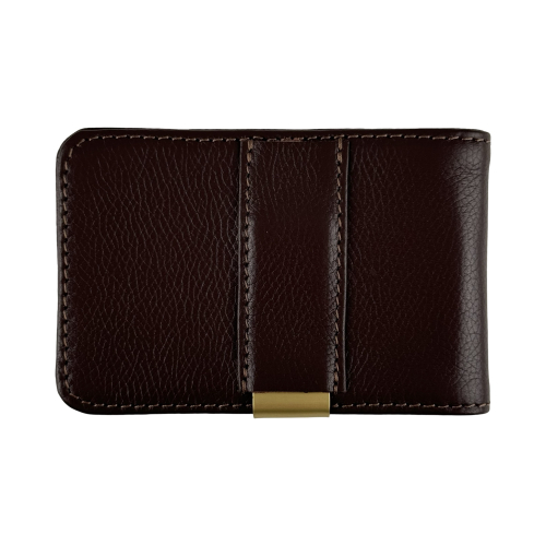Гаманець-затиск для купюр чоловічий шкіряний Vittorio Safino K 32 коричневий