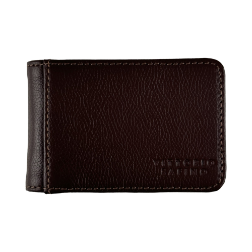 Гаманець-затиск для купюр чоловічий шкіряний Vittorio Safino K 32 коричневий