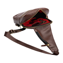 Сумка чоловіча шкіряна через плече Vittorio Safino VS 096 коричнева