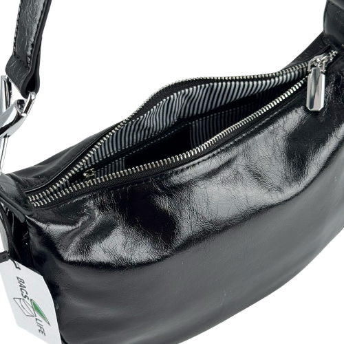 Сумка жіноча шкіряна лакована Bags4Life 55612 чорна
