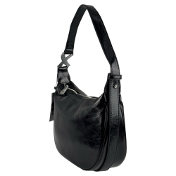 Сумка жіноча шкіряна лакована Bags4Life 55612 чорна