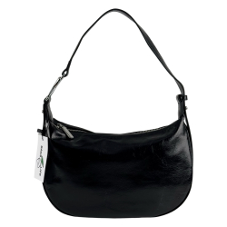 Сумка жіноча шкіряна лакована Bags4Life 55612 чорна