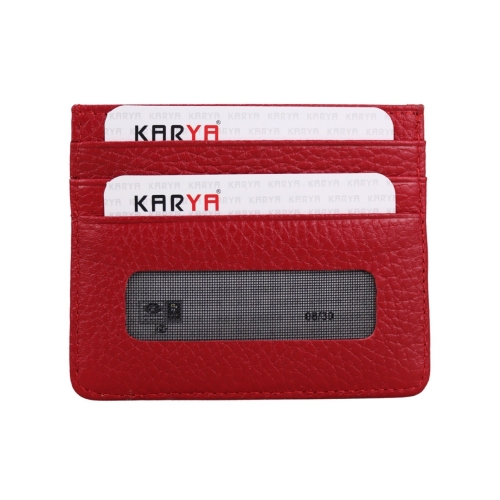 Кошелек картхолдер кожаный Karya 0049-46 красный