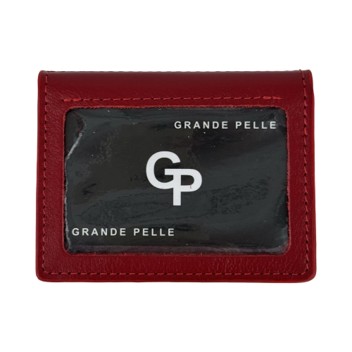 Обложка для документов кожаная Grande Pelle 221660 красная (айди карта, права)