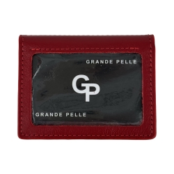 Обложка для документов кожаная Grande Pelle 221660 красная (айди карта, права)