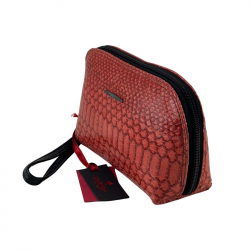Косметичка жіноча шкіряна Eminsa 2071 терракот рептилія