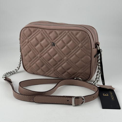 Сумка кросс-боди женская кожаная Enzo Nori EN1012-260 пудровая