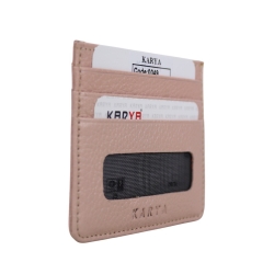Кошелек картхолдер кожаный Karya 0049-027 светло-розовый