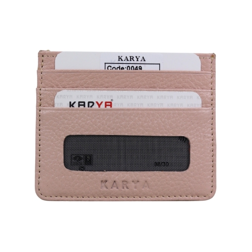 Кошелек картхолдер кожаный Karya 0049-027 светло-розовый