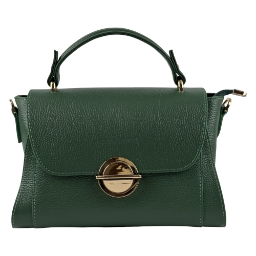 Сумка жіноча шкіряна Tony Bellucci 0551-211 зелена (золота фурнітура)