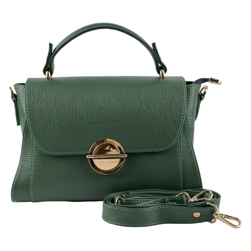 Сумка жіноча шкіряна Tony Bellucci 0551-211 зелена (золота фурнітура)