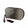 Косметичка женская кожаная Eminsa 2071 серая рептилия