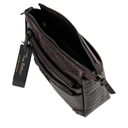 Сумка жіноча шкіряна Tony Bellucci 0455-355 темно-коричнева