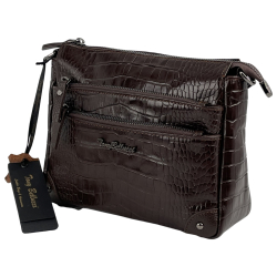 Сумка женская кожаная Tony Bellucci 0455-355 темно-коричневая