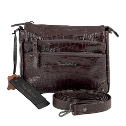 Сумка женская кожаная Tony Bellucci 0455-355 темно-коричневая