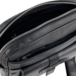 Сумка чоловіча шкіряна The Bond 1114-1 чорна