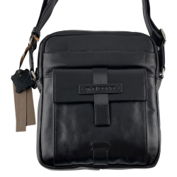 Сумка чоловіча шкіряна The Bond 1114-1 чорна