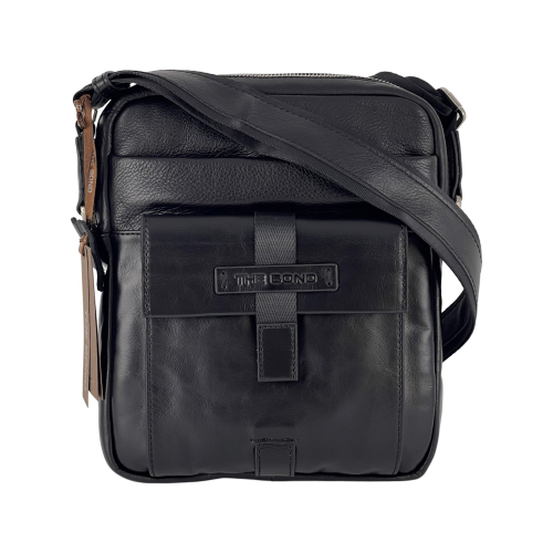 Сумка мужская кожаная The Bond 1114-1 черная