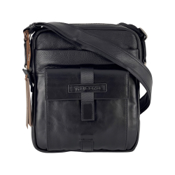 Сумка чоловіча шкіряна The Bond 1114-1 чорна