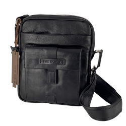 Сумка чоловіча шкіряна The Bond 1114-1 чорна