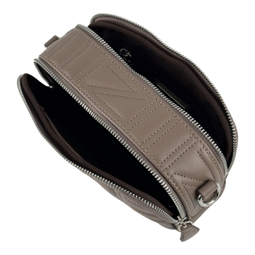 Сумка кросс-боди женская кожаная Enzo Nori EN1019-259 бежевая