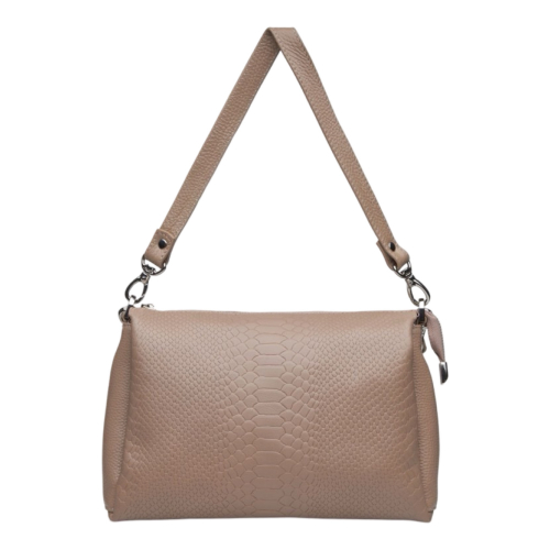 Сумка женская кожаная Vito Torelli 1065 4097/1075 бежевая с питоном