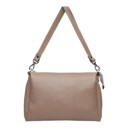 Сумка женская кожаная Vito Torelli 1065 4097/1075 бежевая с питоном