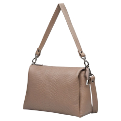 Сумка женская кожаная Vito Torelli 1065 4097/1075 бежевая с питоном