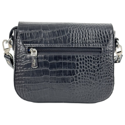 Сумка крос-боді жіноча шкіряна Karya 5068 чорна кроко