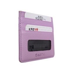 Кошелек картхолдер кожаный Karya 0049-082 светло-фиолетовый